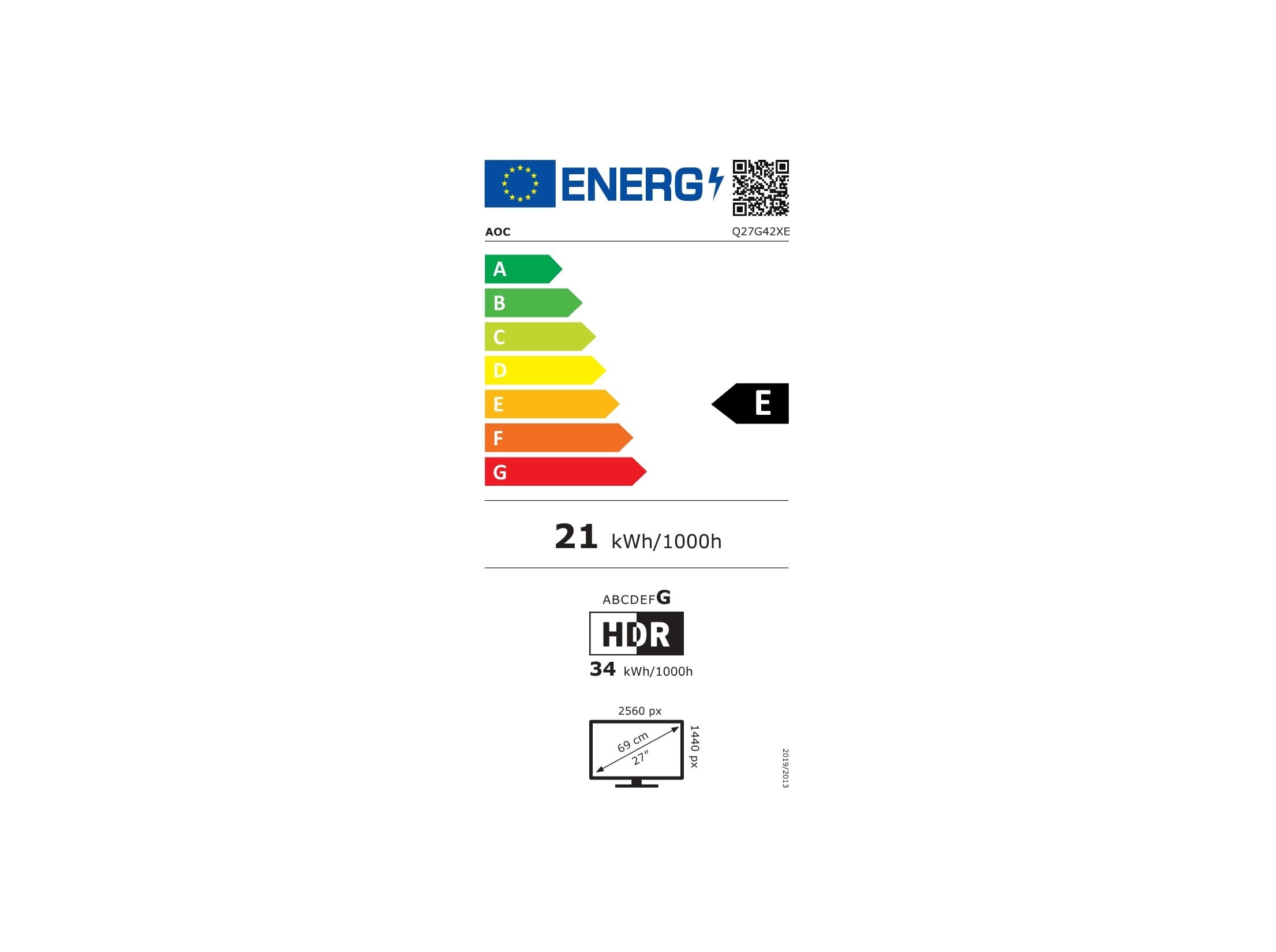 MONITOR GAMING AOC Q27G42XEP 27'' QHD 180HZ image number 9