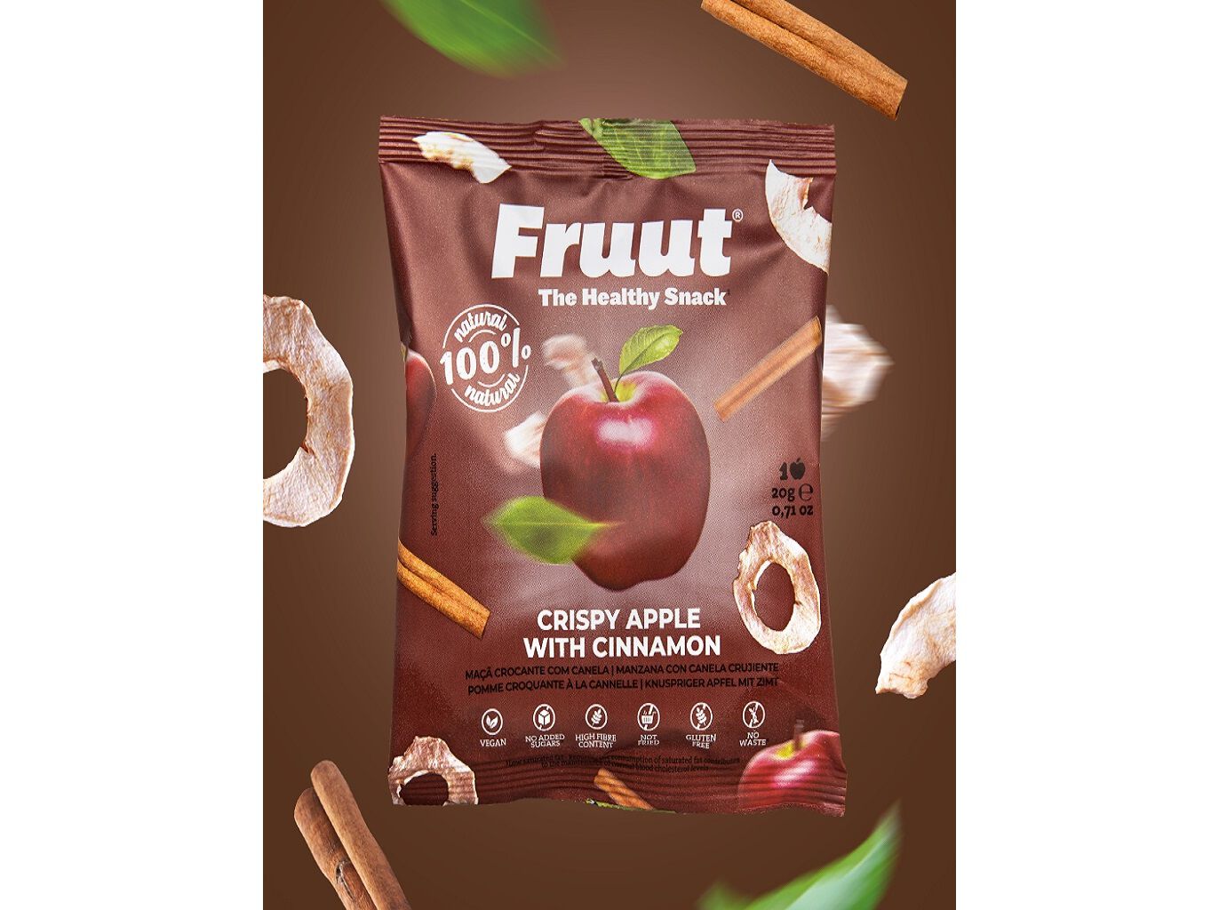 SNACK FRUUT MA&Ccedil;&Atilde; COM CANELA 20G image number 0