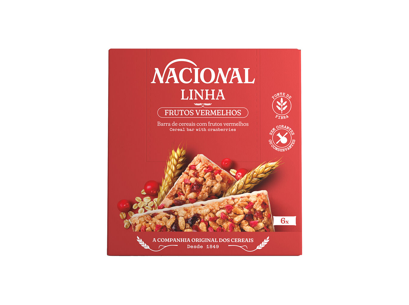 BARRAS NACIONAL CEREAIS FRUTOS VERMELHOS 6UN