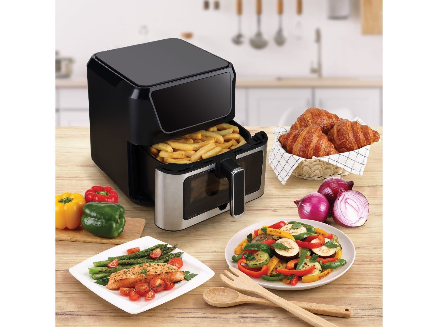 FRITADEIRA AIR FRYER QILIVE Q.5332 INOX 8L image number 1