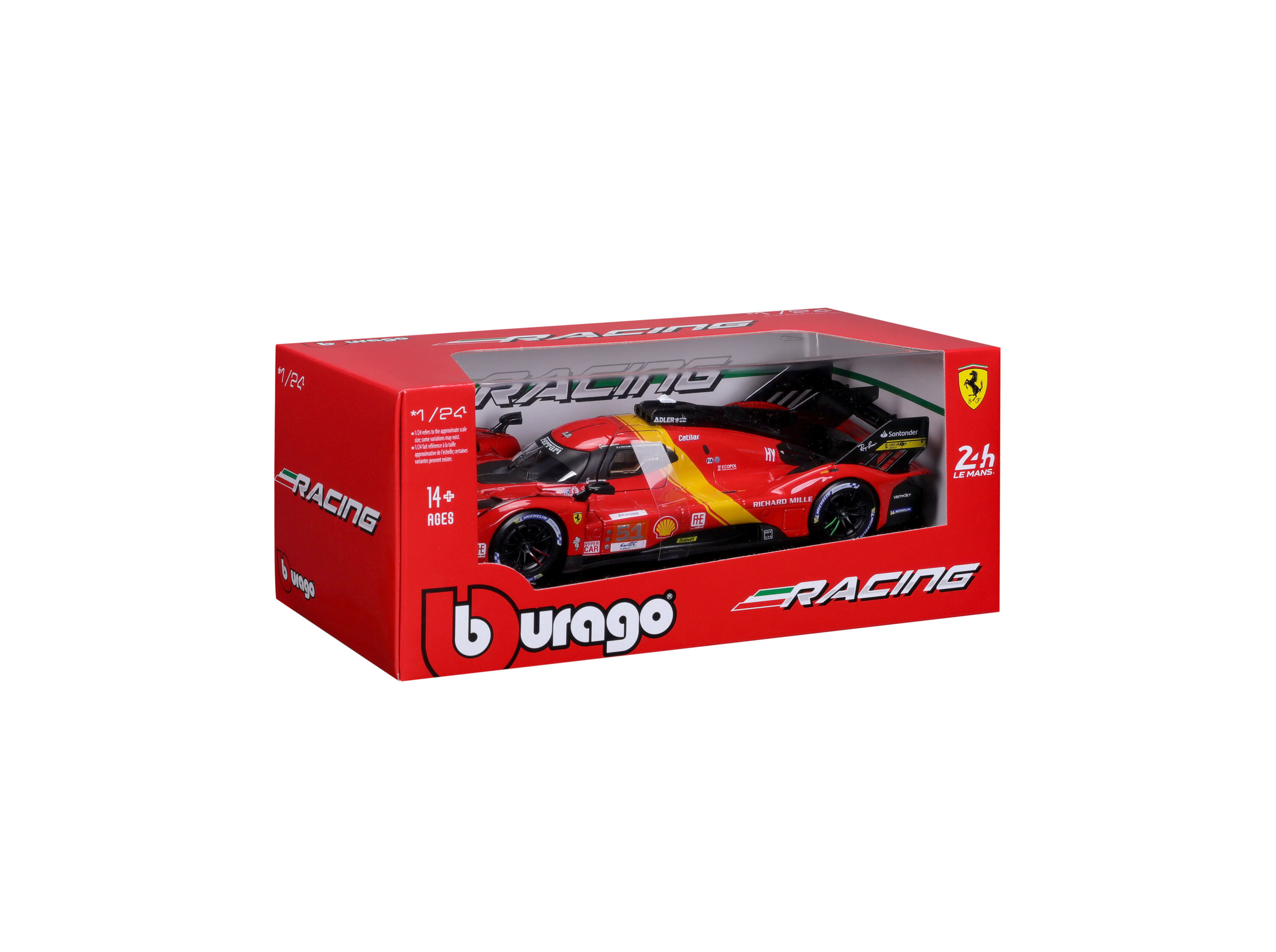 VEICULO FERRARI BURAGO 1:24 LEMANS MODELOS SORTIDOS image number 2