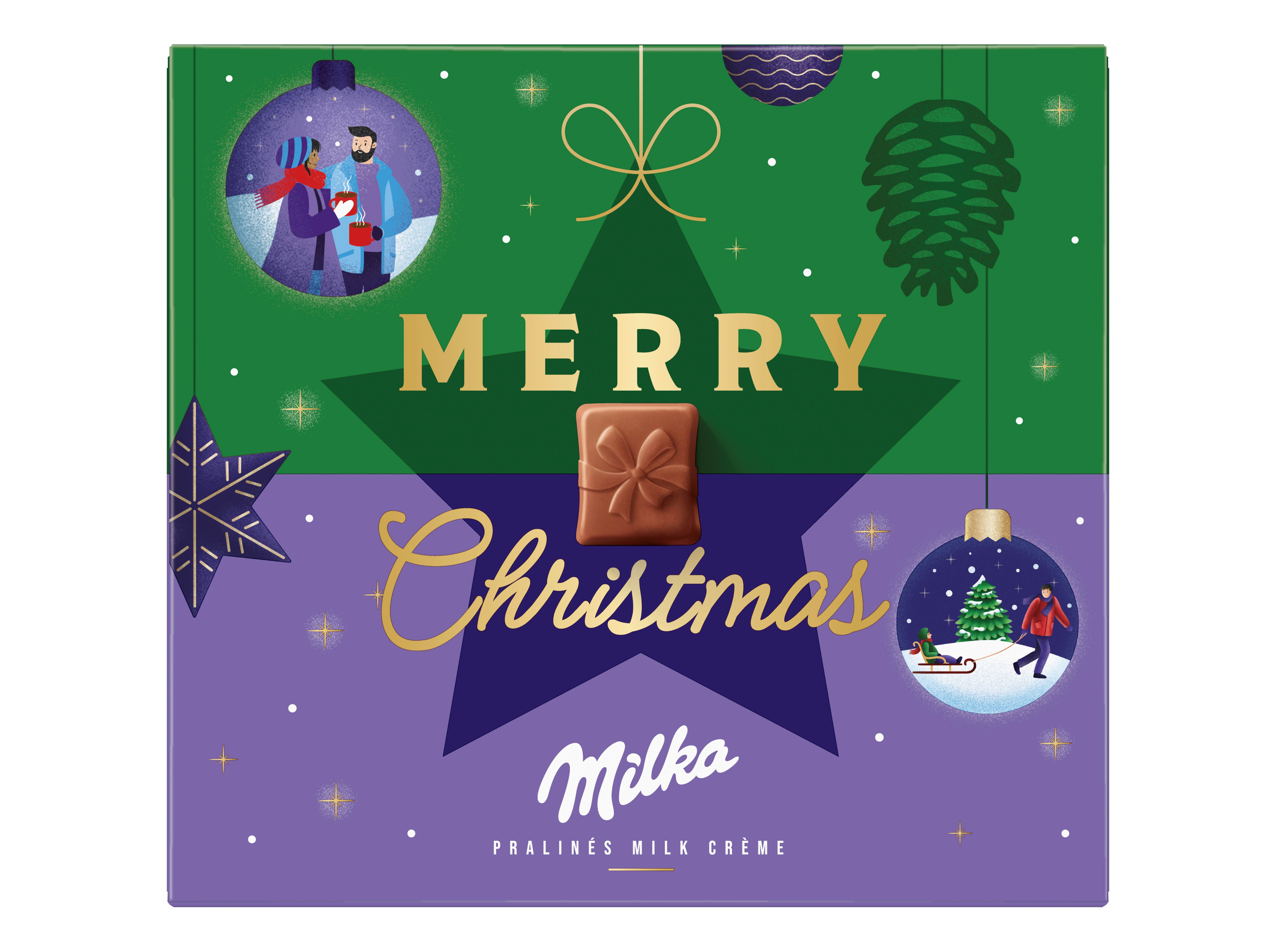 BOMBONS MILKA CHRISTMAS CREME DE LEITE 110G