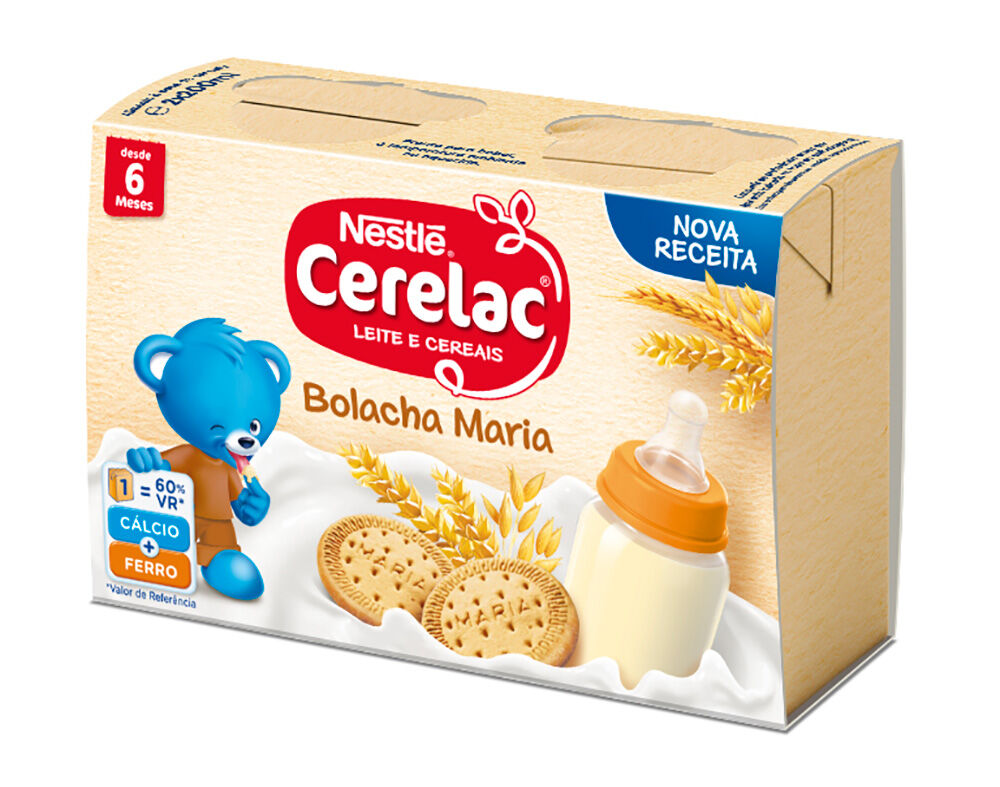 CEREAIS L&Aacute;CTEOS CERELAC BOLACHA MARIA 2X200ML image number 0
