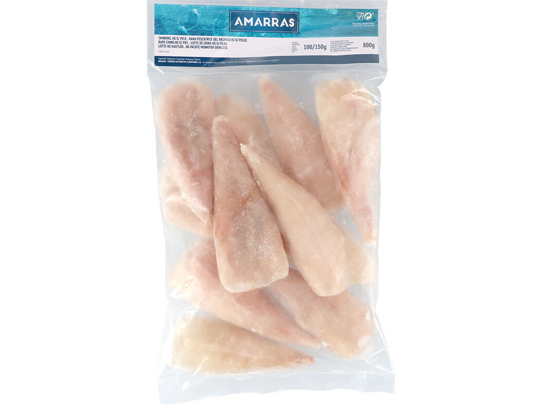 TAMBORIL LOMBOS/CAUDAS SEM PELE CONGELADO 800G