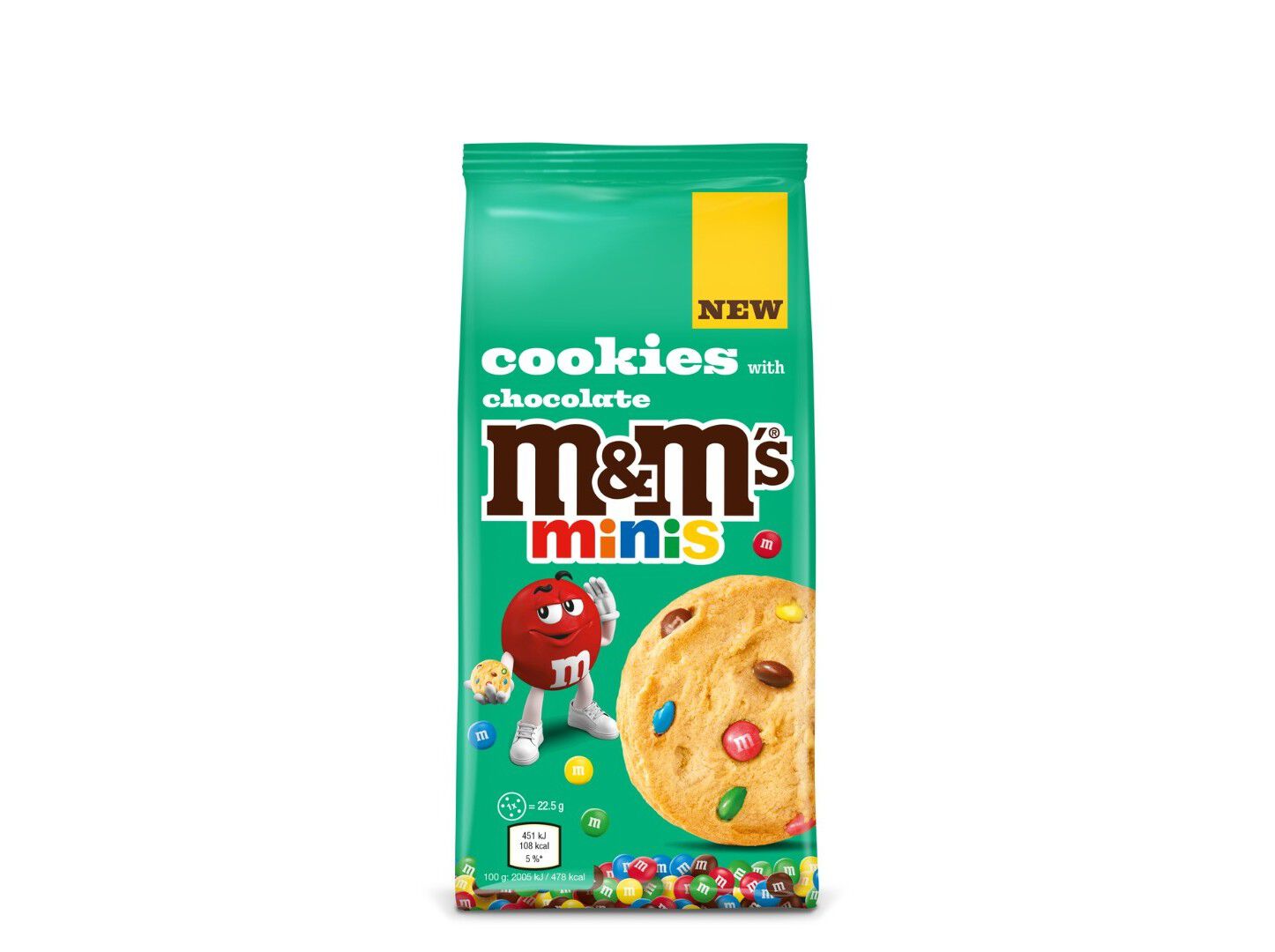 BOLACHAS M&M'S MINI COOKIES 180G image number 0