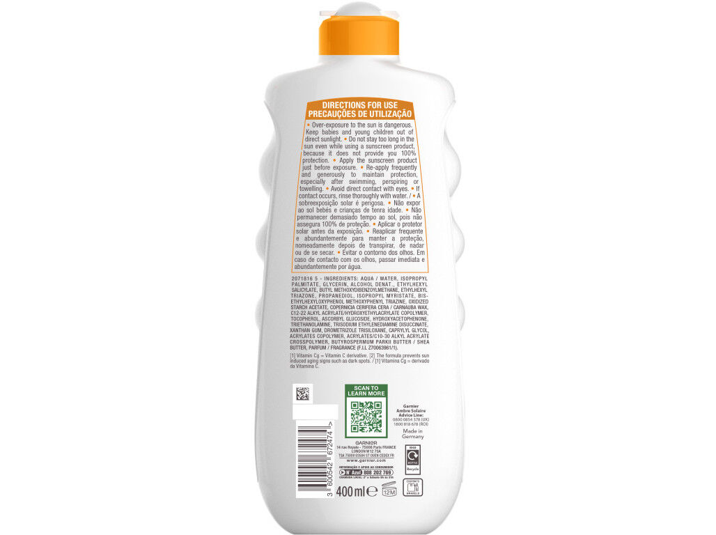 PROTETOR SOLAR AMBRE SOLAIRE LEITE HYDRA SPF30 400ML image number 1