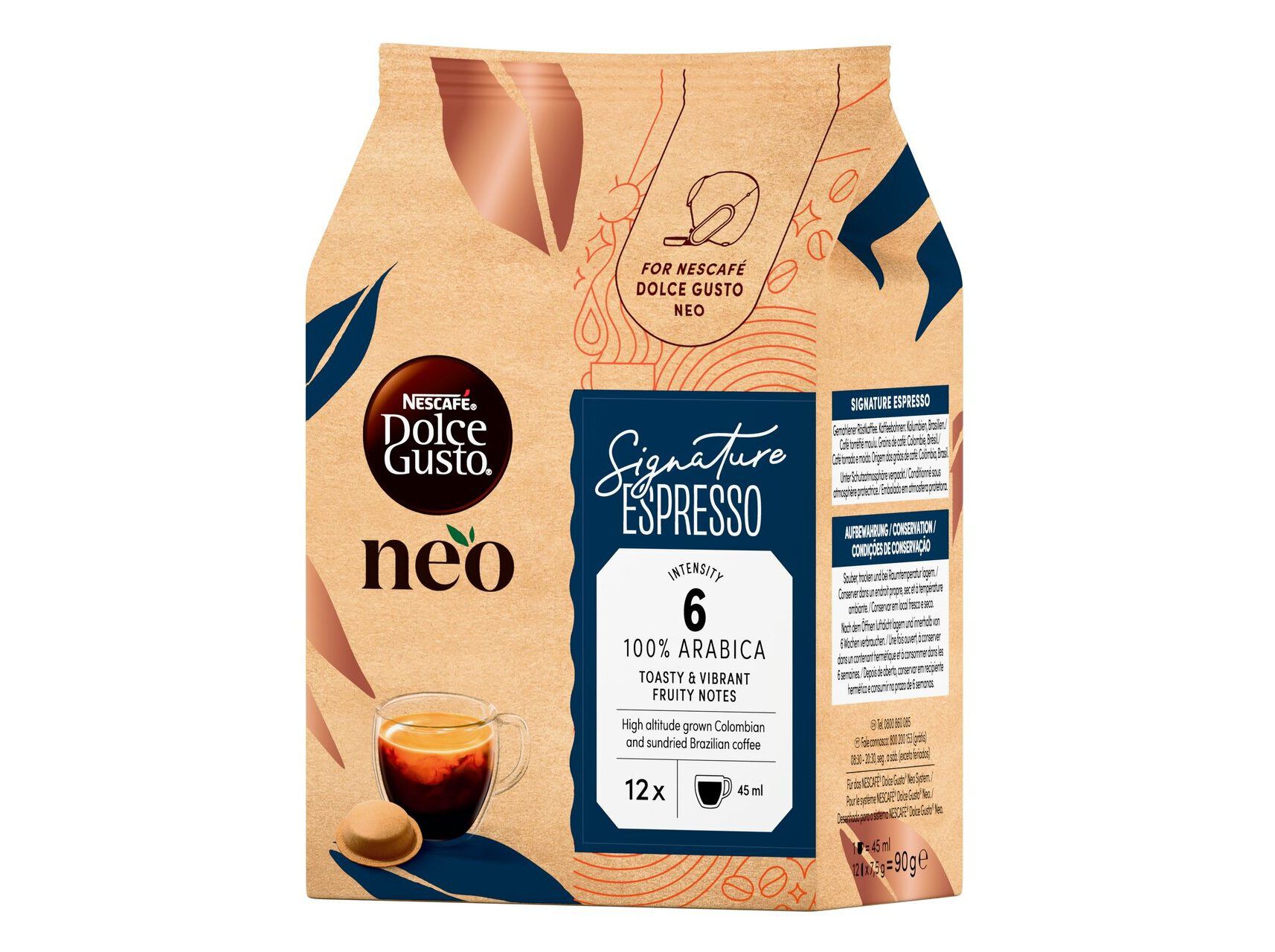 C&Aacute;PSULAS DE CAF&Eacute; DOLCE GUSTO NEO SIGNATURE 12 CAPS