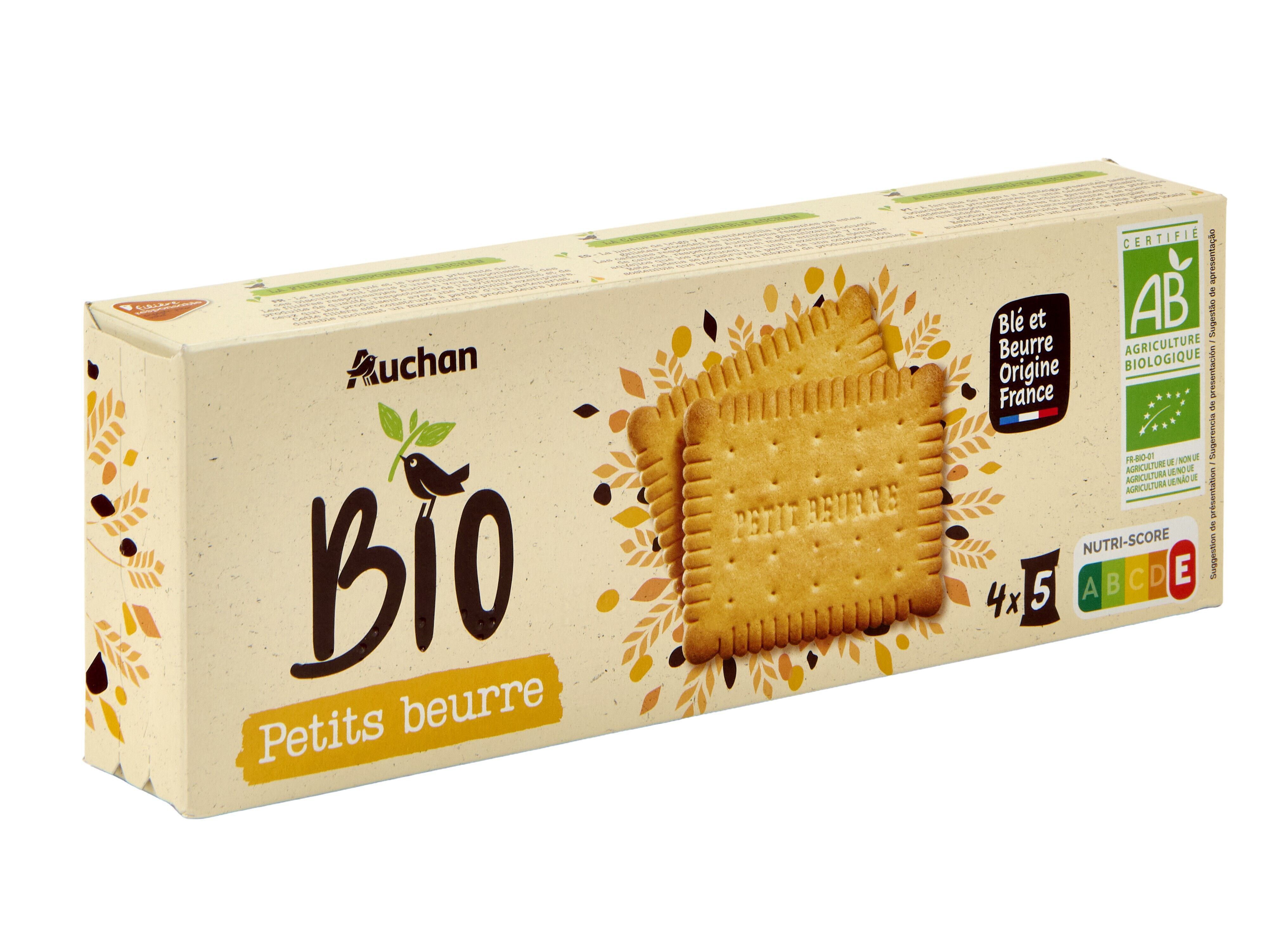 BOLACHA AUCHAN BIO MANTEIGA 4X5UN 167G image number 0