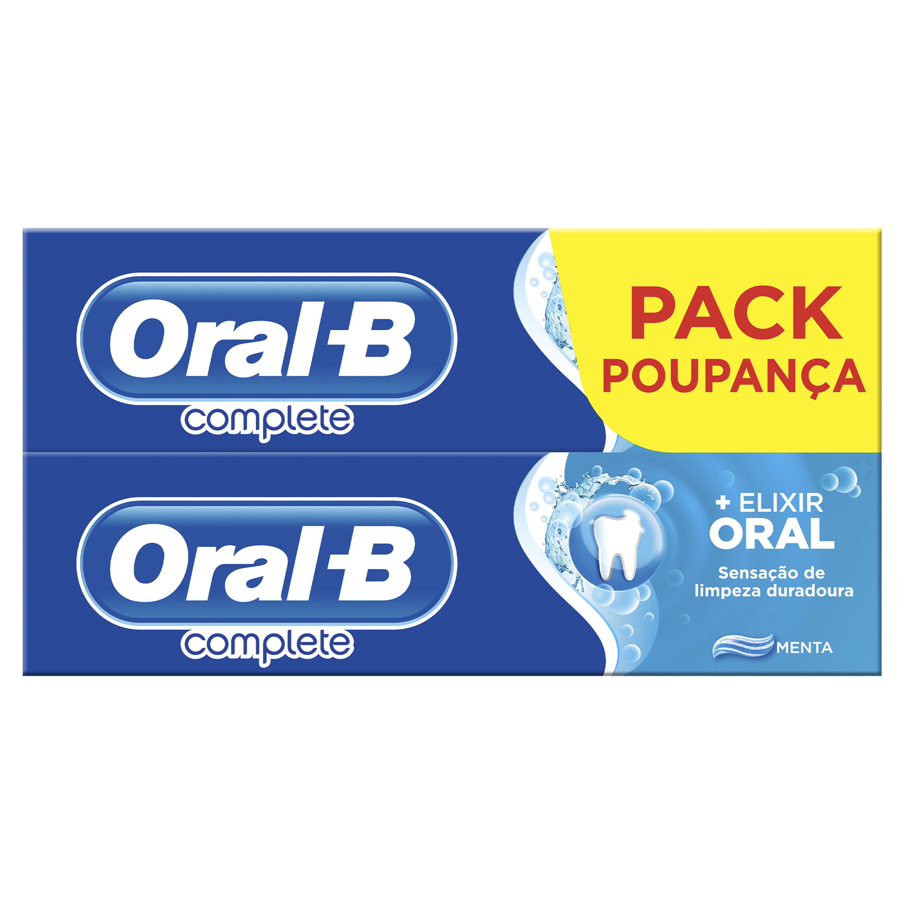 PASTA DENT&Iacute;FRICA ORAL-B COMPLETO LIMPEZA REFRESCANTE 2X75ML image number 0