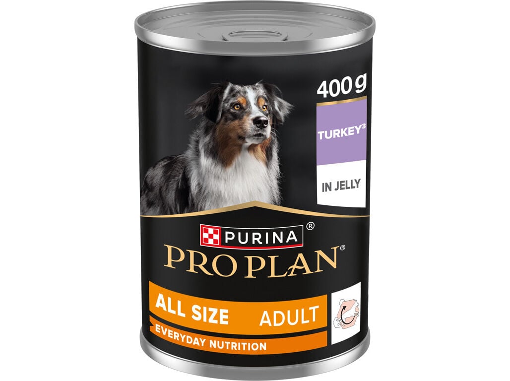 COMIDA H&Uacute;MIDA C&Atilde;O PRO PLAN ALL SIZE PERU 400G image number 0