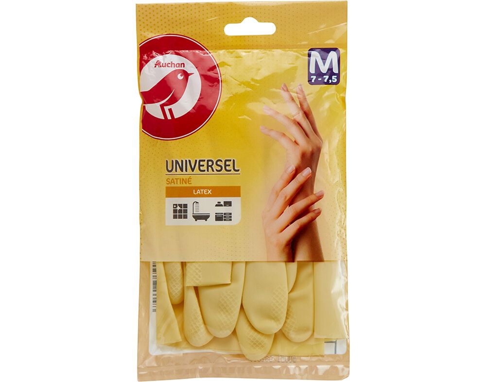 LUVAS AUCHAN ACETINADAS TAMANHO M&Eacute;DIO 1PAR