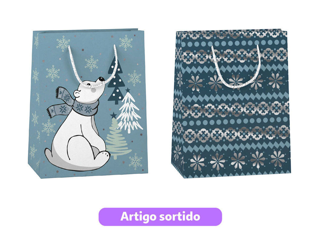 SACO PRESENTE AUCHAN TAMANHO S 18X23X9CM MODELOS SORTIDOS image number 0