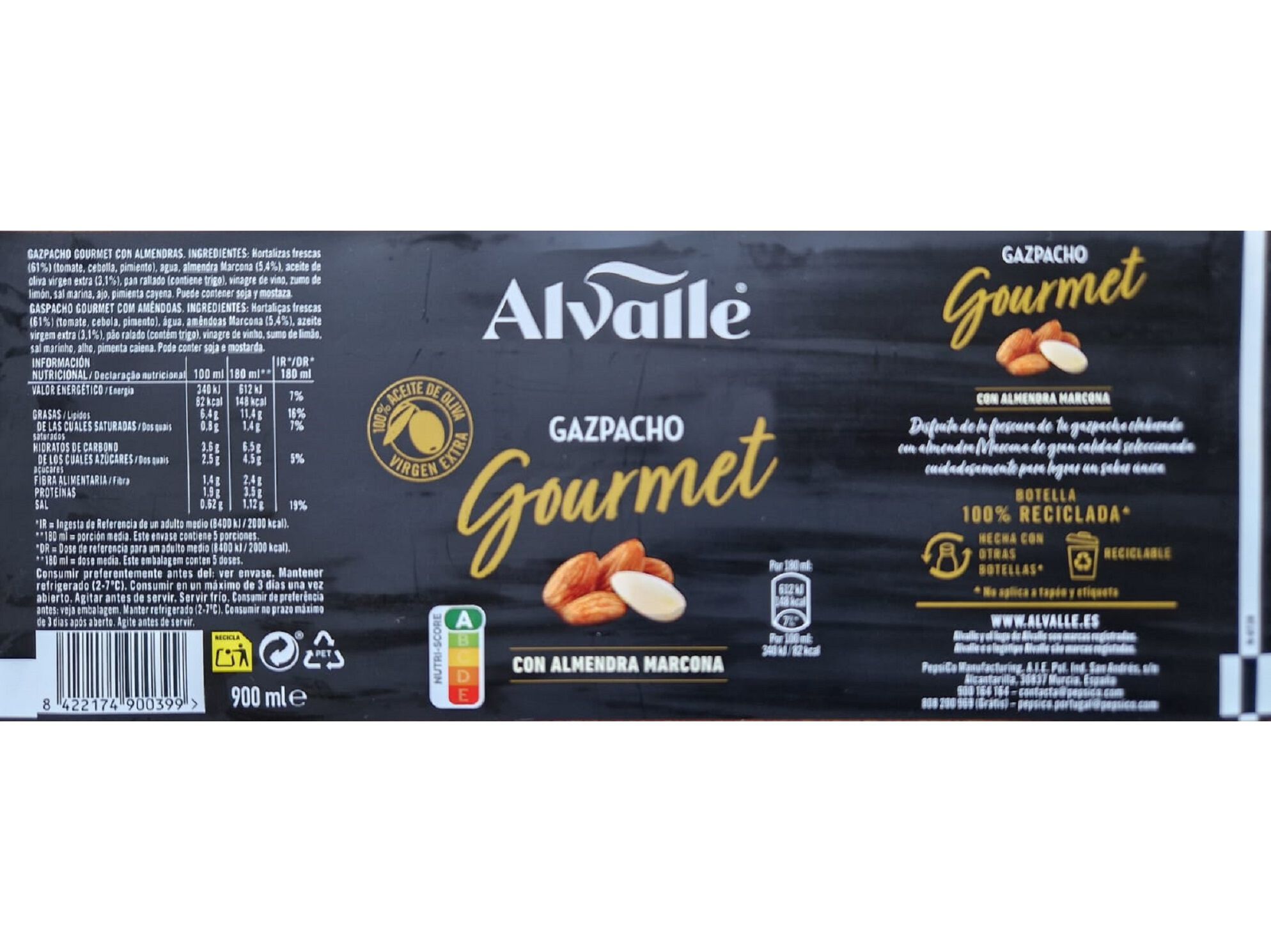 GASPACHO ALVALLE GOURMET 900ML image number 1