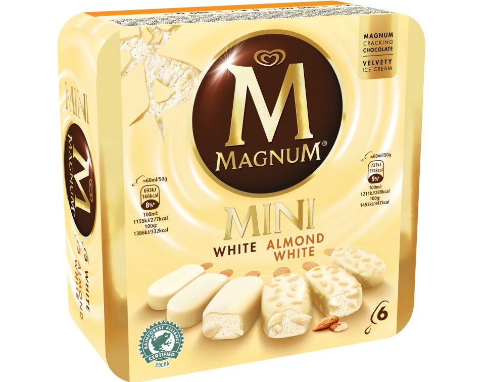 GELADO MAGNUM MULTIPACK MINI WHITE MIX 6X55ML image number 0