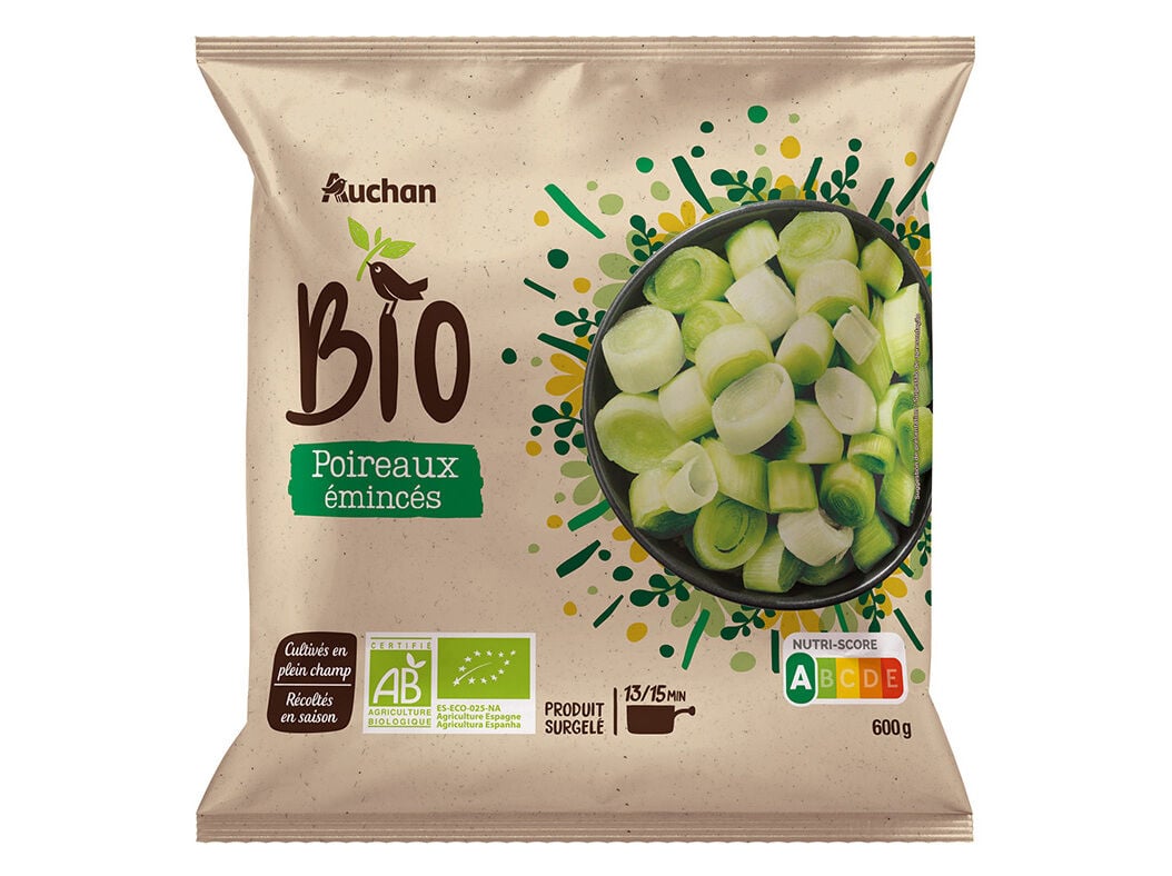 ALHO FRANC&Ecirc;S AUCHAN BIO &Agrave;S RODELAS 600G