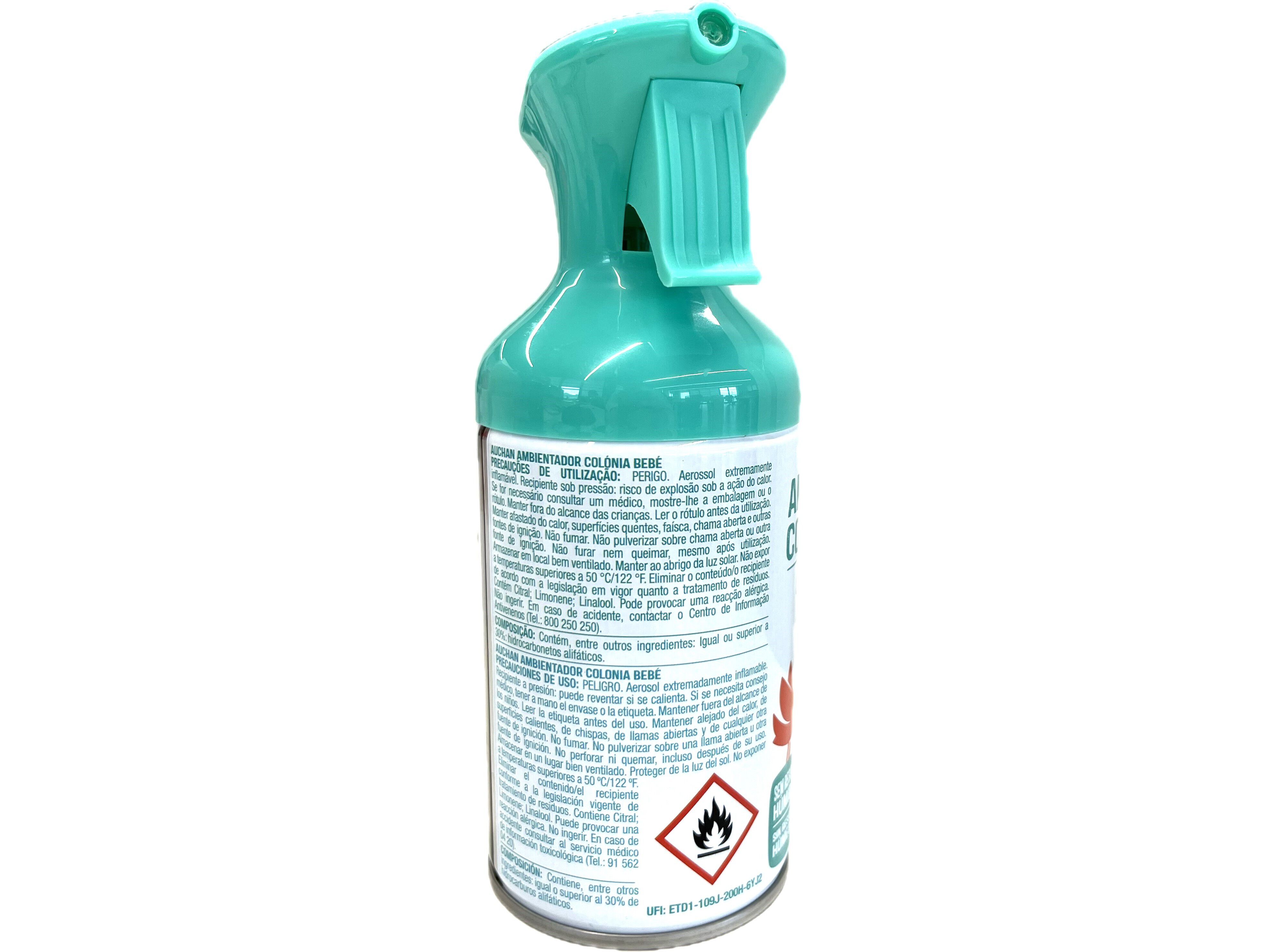 AMBIENTADOR AEROSSOL AUCHAN COL&Oacute;NIA BEB&Eacute; 250ML image number 1