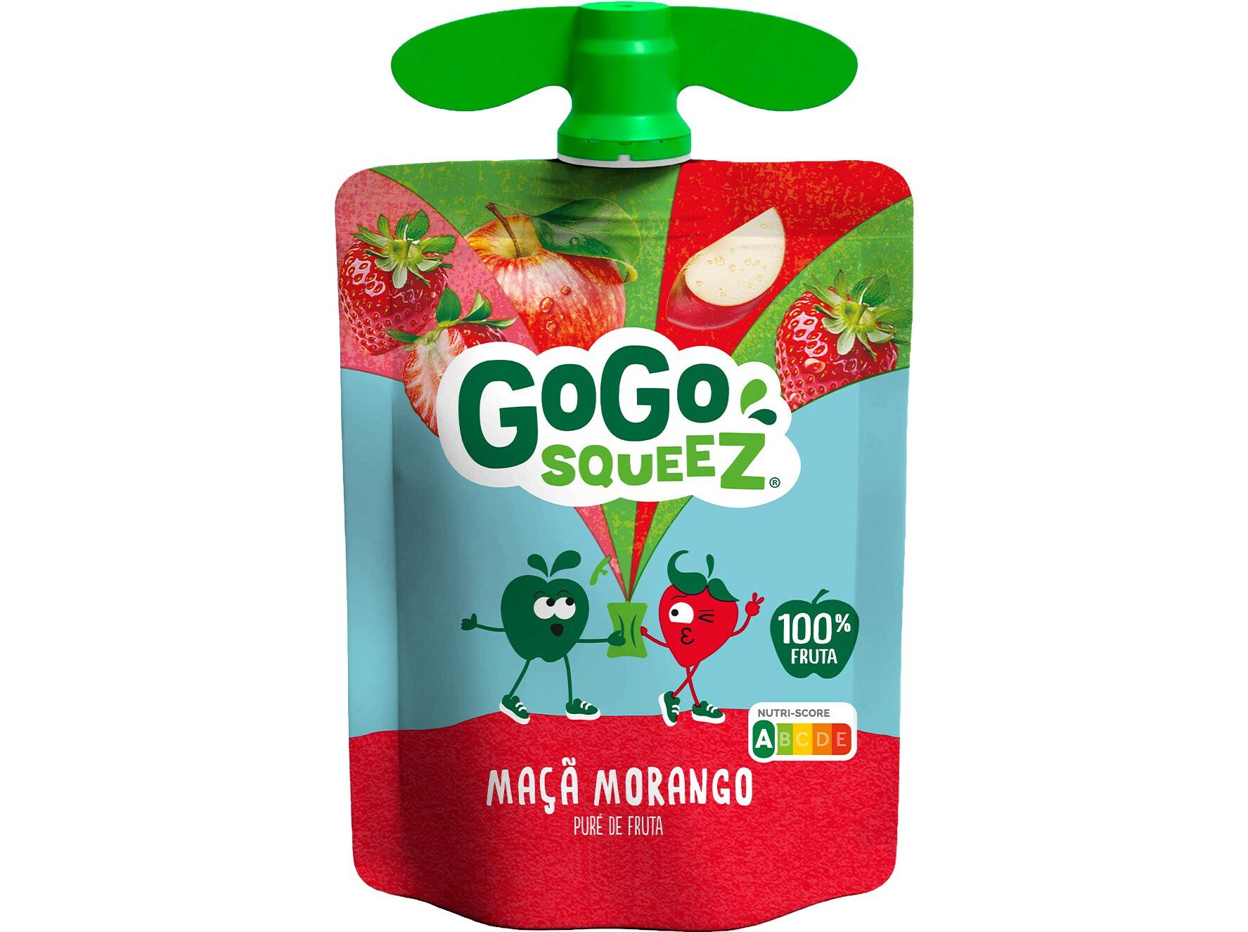 SAQUETA FRUTA GO GO SQUEEZ MORANGO E MA&Ccedil;&Atilde; 90G