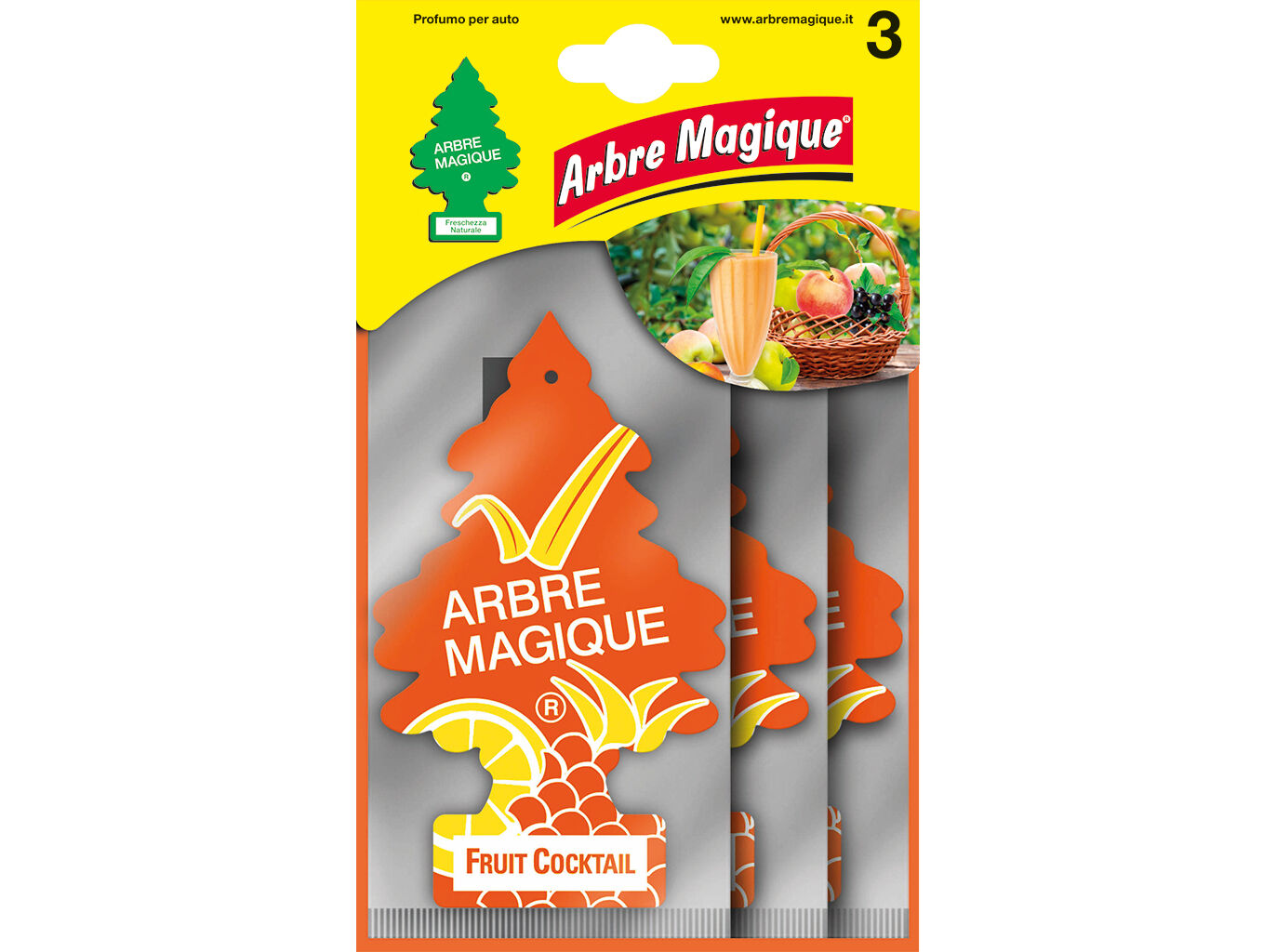 AMBIENTADOR AUTO ARBRE MAGIQUE FRUIT COCKTAIL PACK3 image number 1