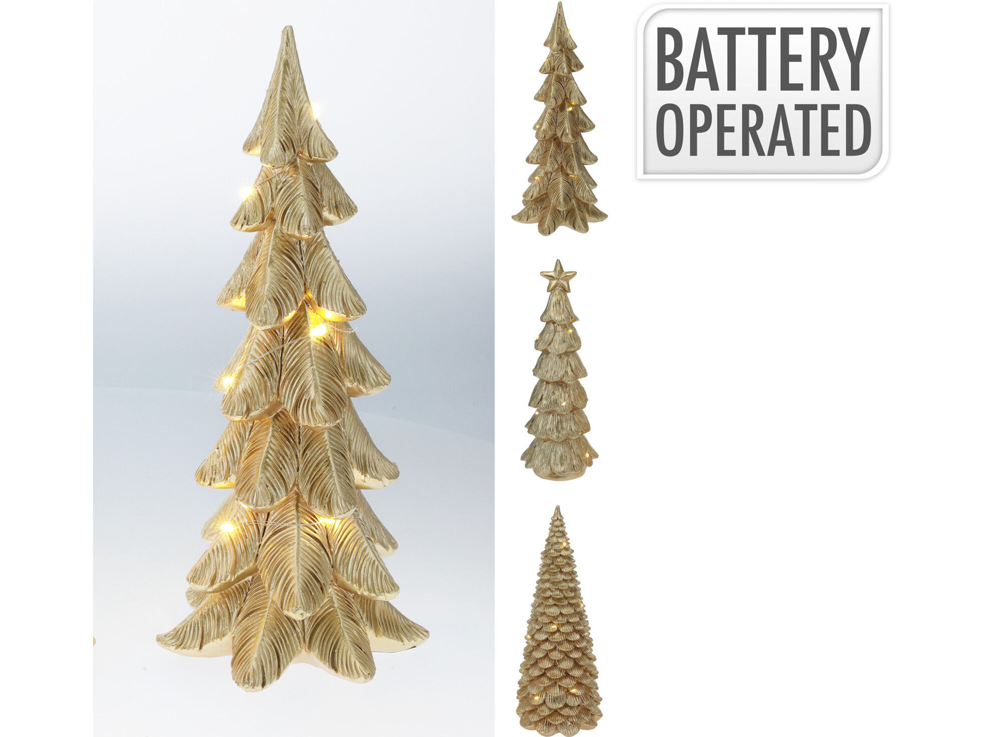 &Aacute;RVORE LED DOURADO 9.5X9.3X29CM MODELOS SORTIDOS image number 1