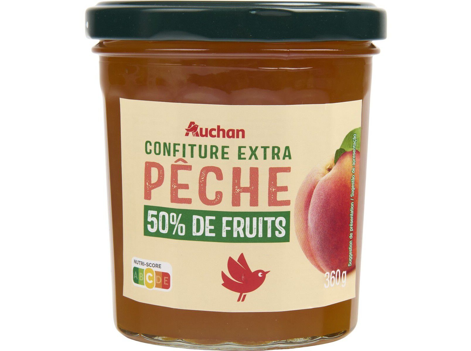 DOCE EXTRA 50% FRUTOS AUCHAN PESSEGO 360G image number 0