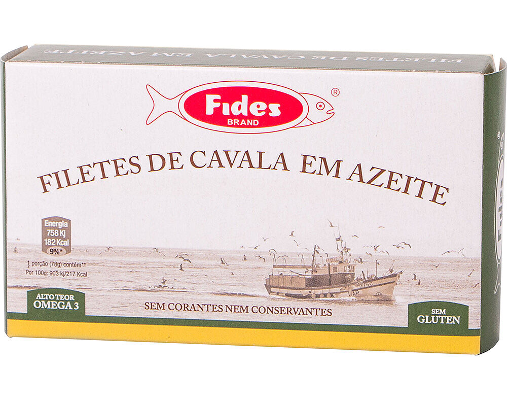 FILETE CAVALA FIDES EM AZEITE 120(84)G