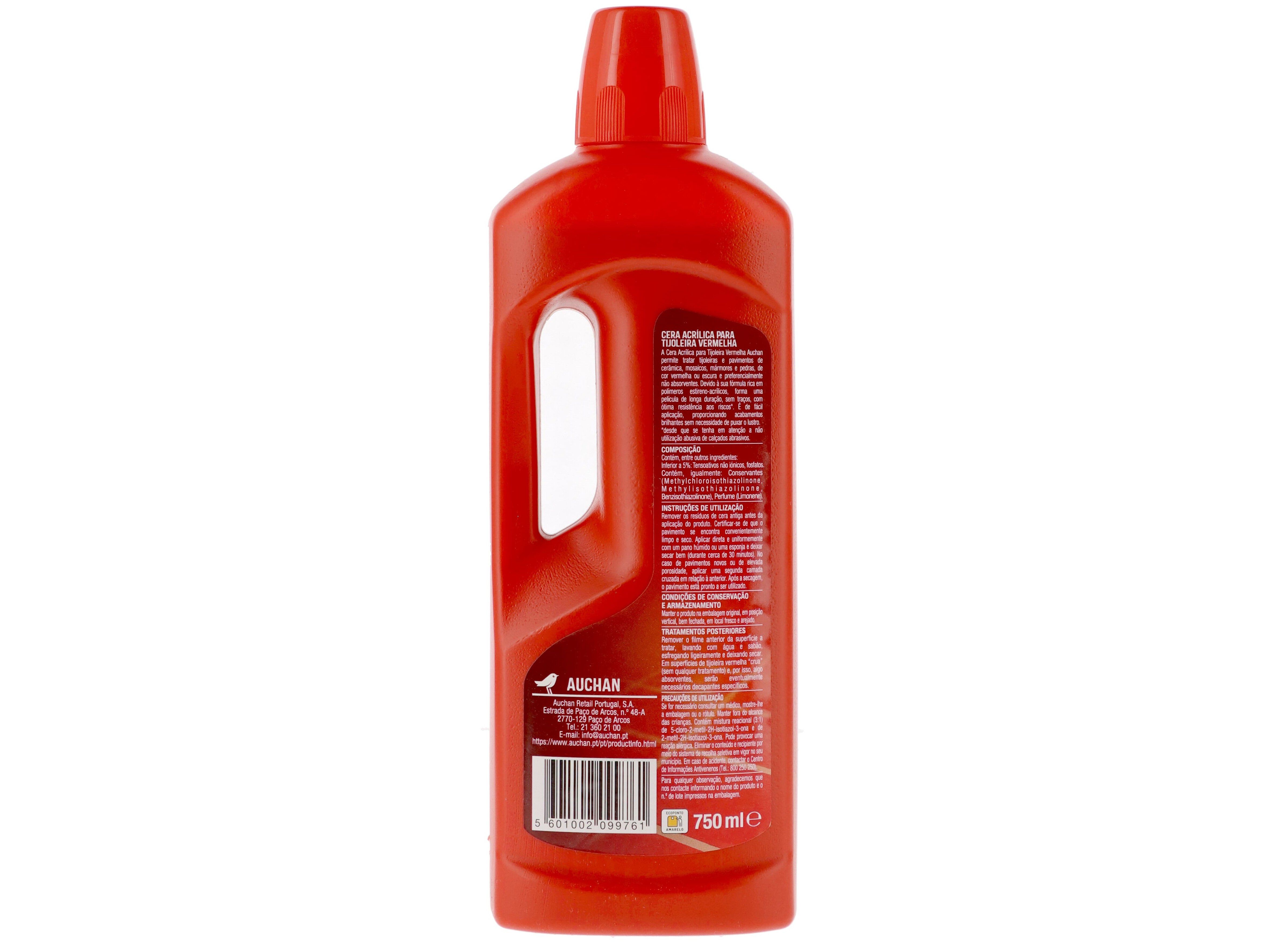 CERA AUCHAN ACR&Iacute;LICA PARA TIJOLEIRA VERMELHA 750ML image number 2