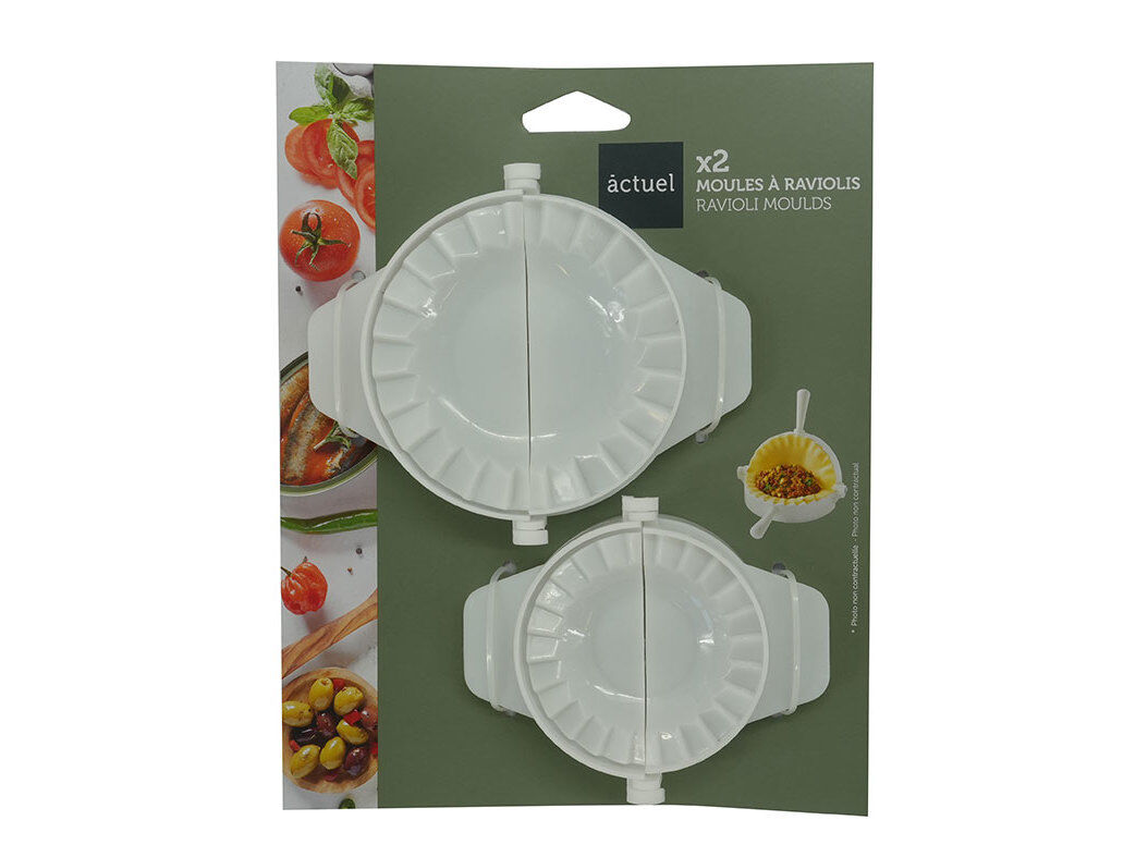 CONJUNTO 2 MOLDES PARA DUMPLINGS ACTUEL BRANCO EM PL&Aacute;STICO image number 0