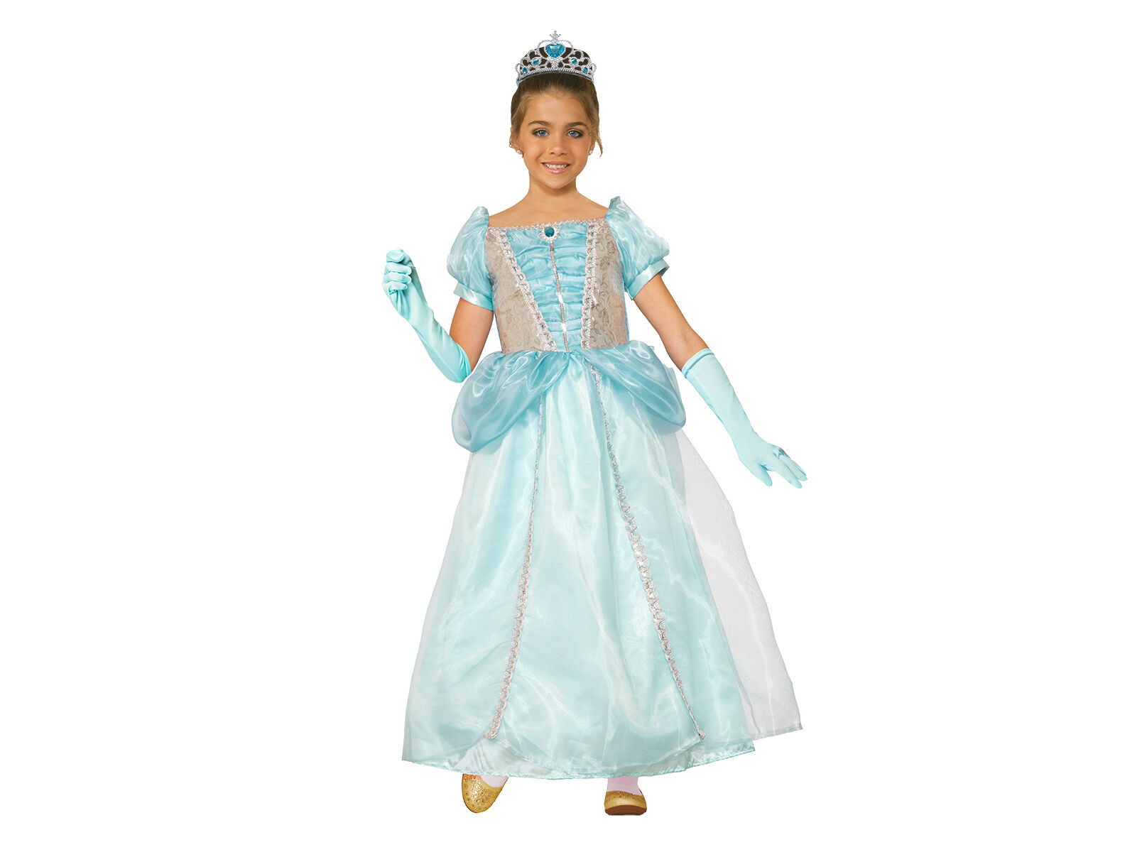 DISFARCE DE PRINCESA RUBIES TURQUESA 7/8 ANOS 122/128CM