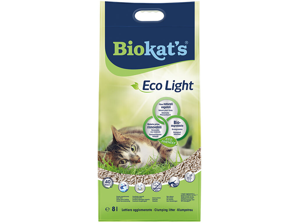 AREIA PARA GATO BIOKAT'S ECOLIGHT 8L image number 1