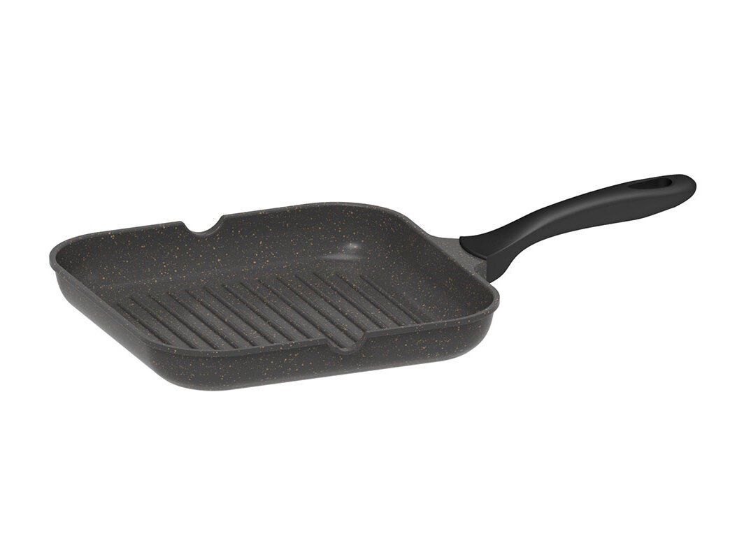 GRELHADOR ACTUEL ALUMINIO FUNDIDO PRETO 28X28CM