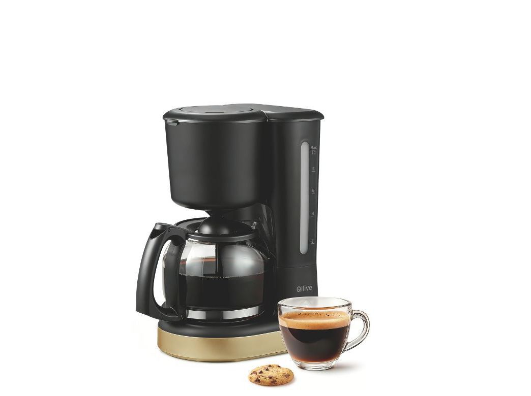 M&Aacute;QUINA CAF&Eacute; FILTRO QILIVE Q.5023 PRETO/DOURADO