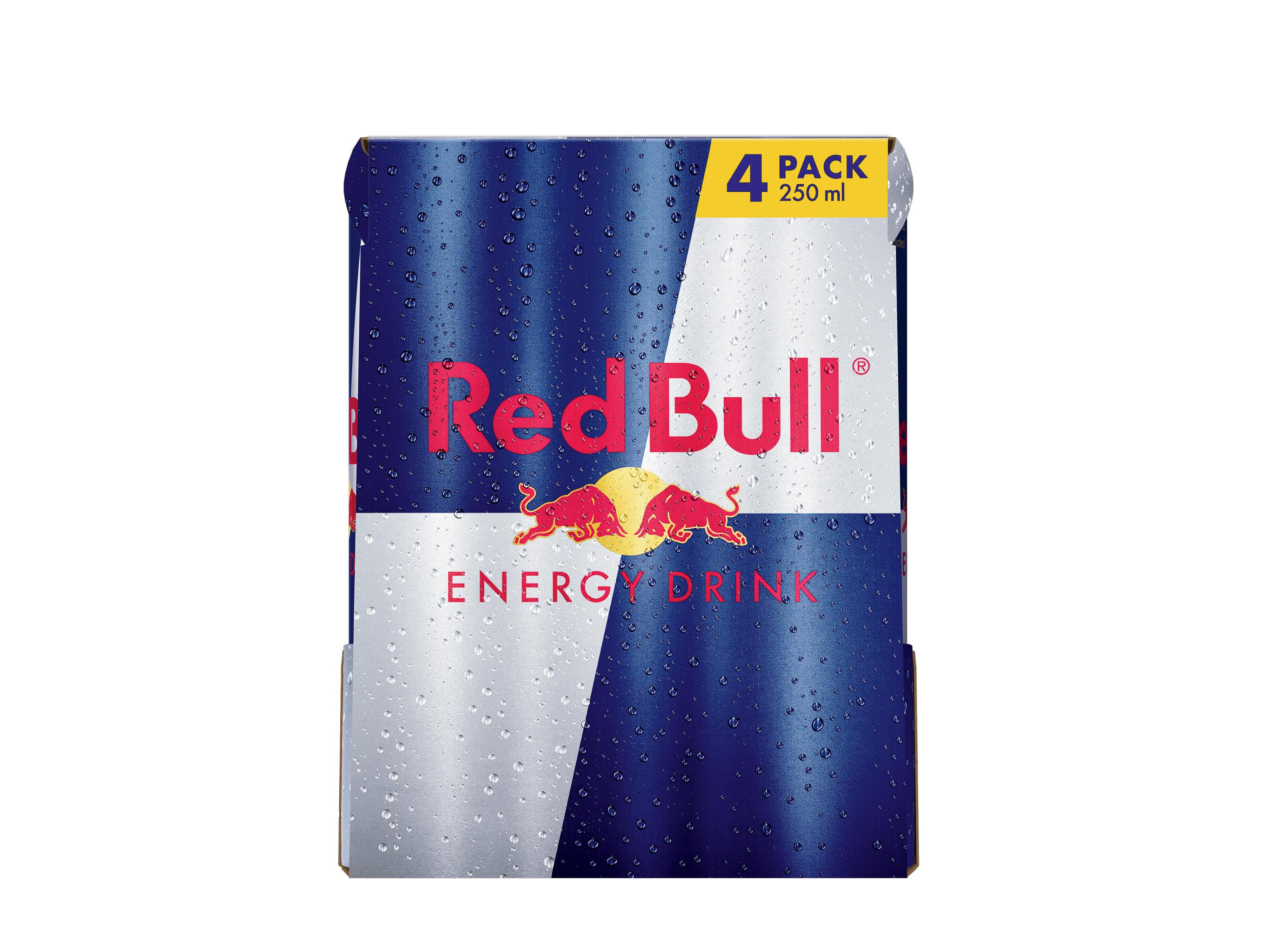 BEBIDA ENERGETICA RED BULL ORIGINAL LATA 4X0.25L (SDR) image number 0