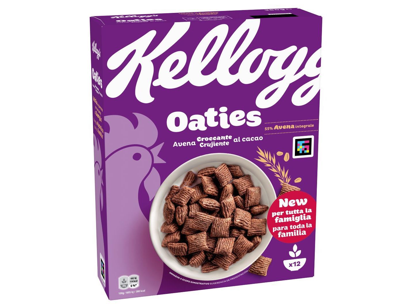 CEREAIS PEQ.ALMO&Ccedil;O KELLOGG'S OATIES CHOCO 360G image number 0
