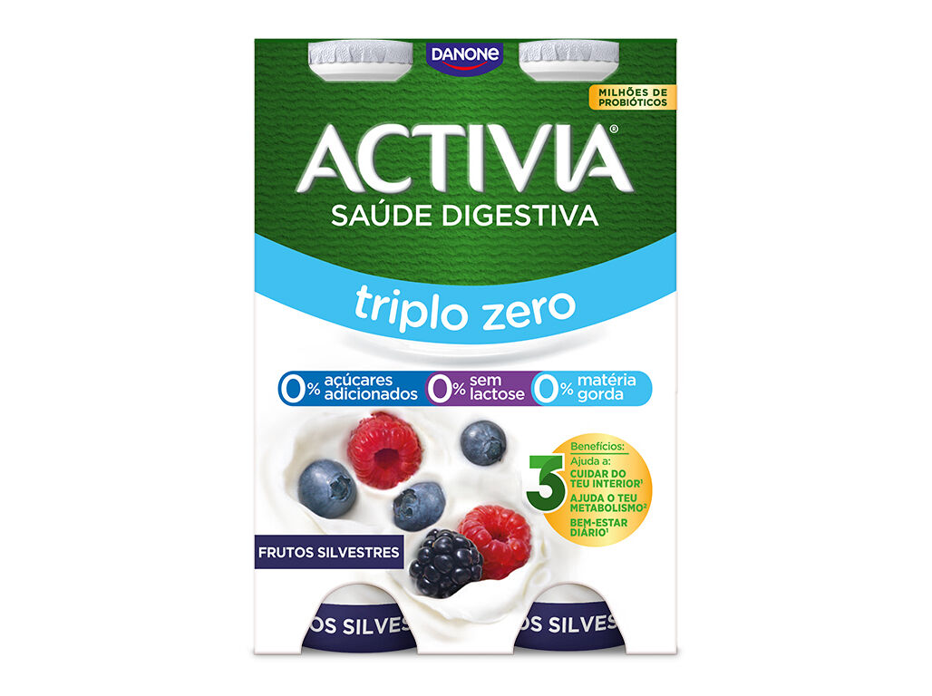 BIFIDUS DANONE ACTIVIA L&Iacute;QUIDO FRUTOS SILVESTRES 0% 4X155G