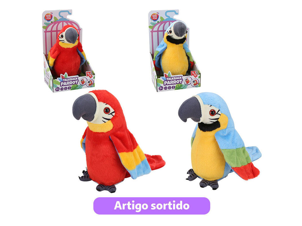 PAPAGAIO FALANTE ONE TWO FUN 21CM CORES SORTIDAS image number 0