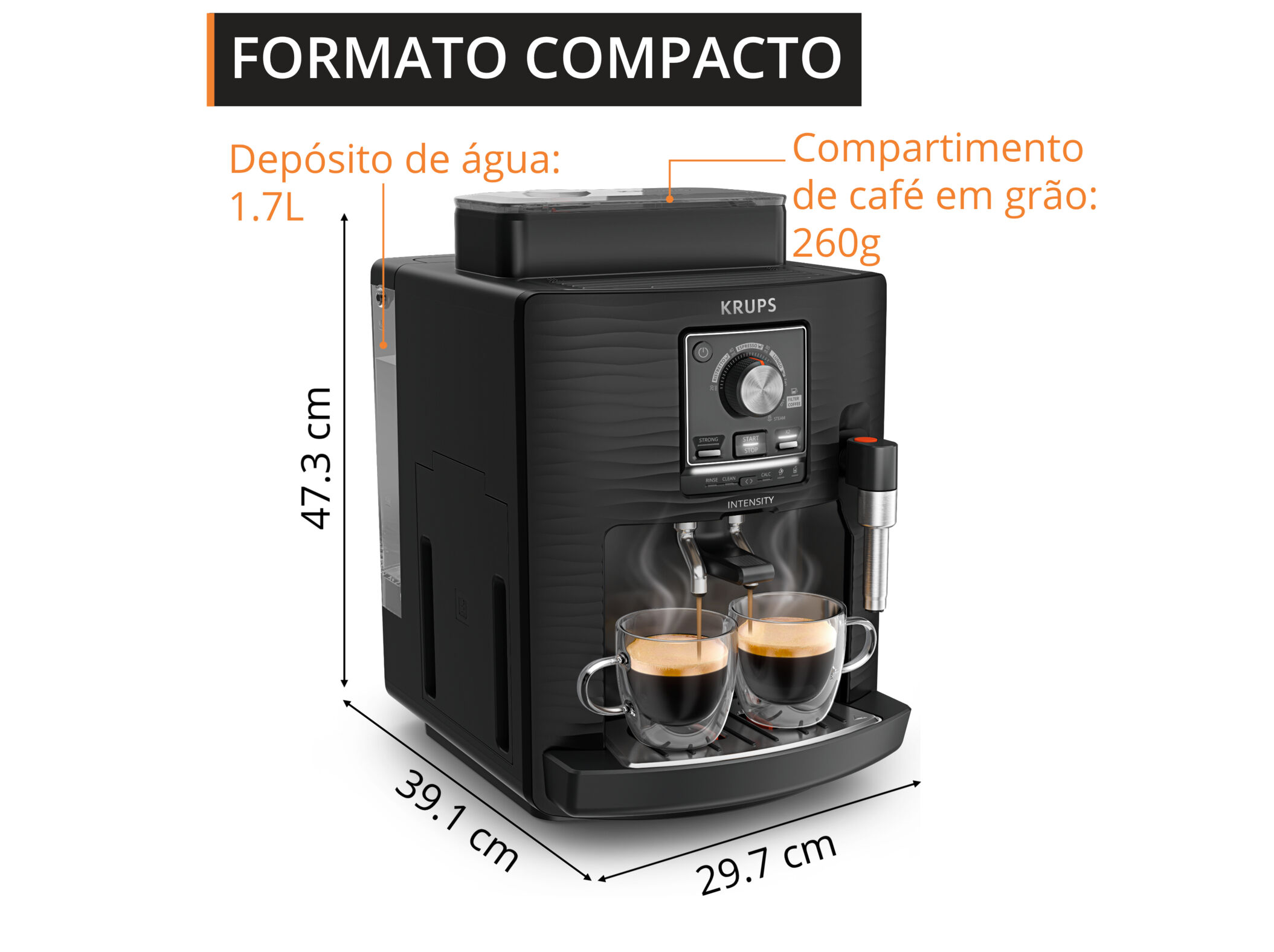 M&Aacute;QUINA CAF&Eacute; EXPRESSO AUTOM&Aacute;TICA KRUPS EA5008E0 INTENSITY UP COFFEE image number 1