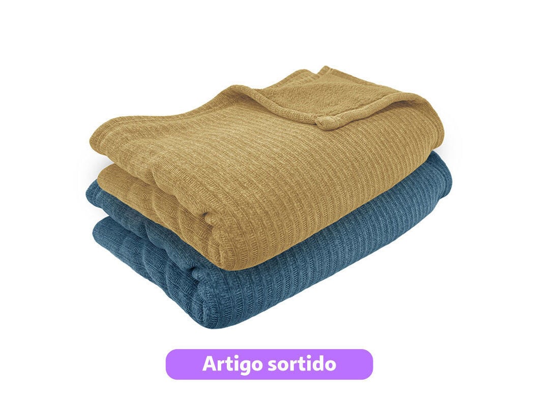 COBERTOR CHENILLE ACTUEL BRUMES 220G 180X220CM CORES SORTIDAS