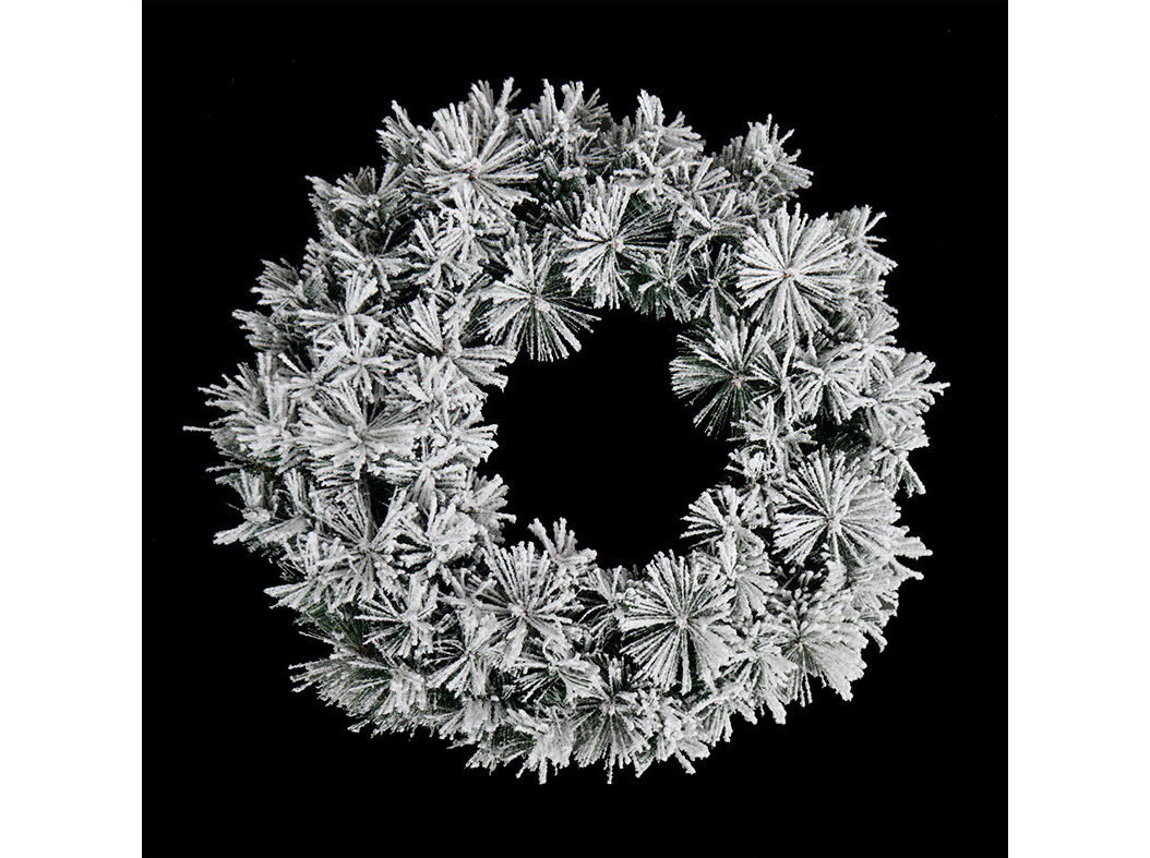 COROA DE NATAL ACTUEL NEVADA COM PINHAS 50CM image number 0