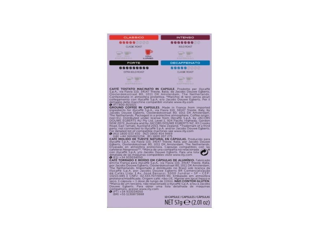 C&Aacute;PSULAS ILLY COMPAT&Iacute;VEL NESPRESSO CAF&Eacute; LUNGO 10UN image number 1