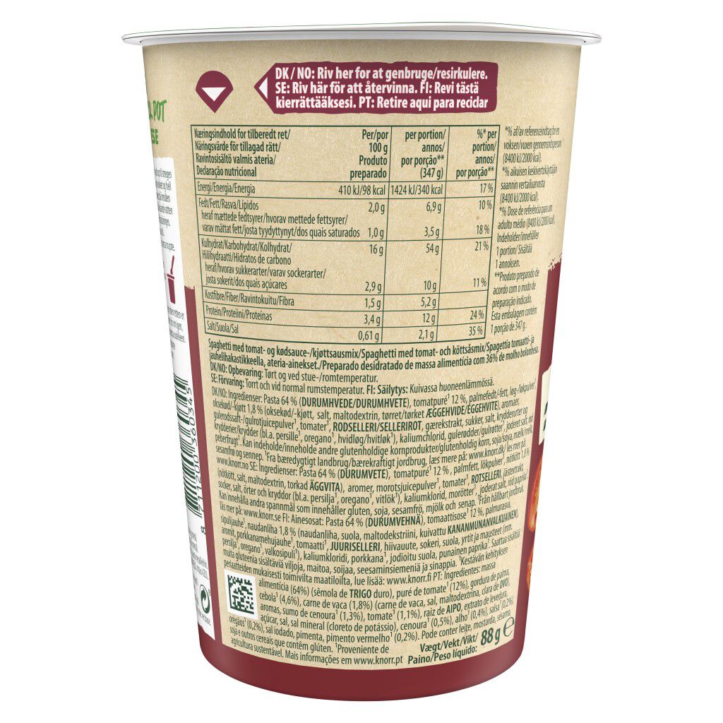 PASTA POT KNORR BOLONHESA BIG 82G image number 1