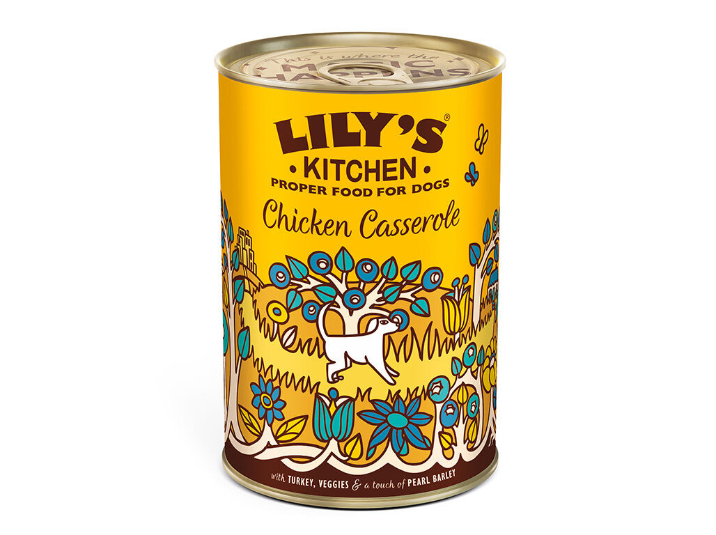 COMIDA H&Uacute;MIDA PARA C&Atilde;O LILY'S KITCHEN FRANGO E PERU 400G image number 1