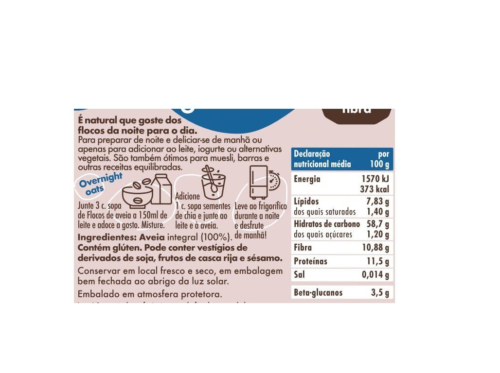 FLOCOS SALUTEM AVEIA GROSSOS INTEGRAIS 375G image number 1