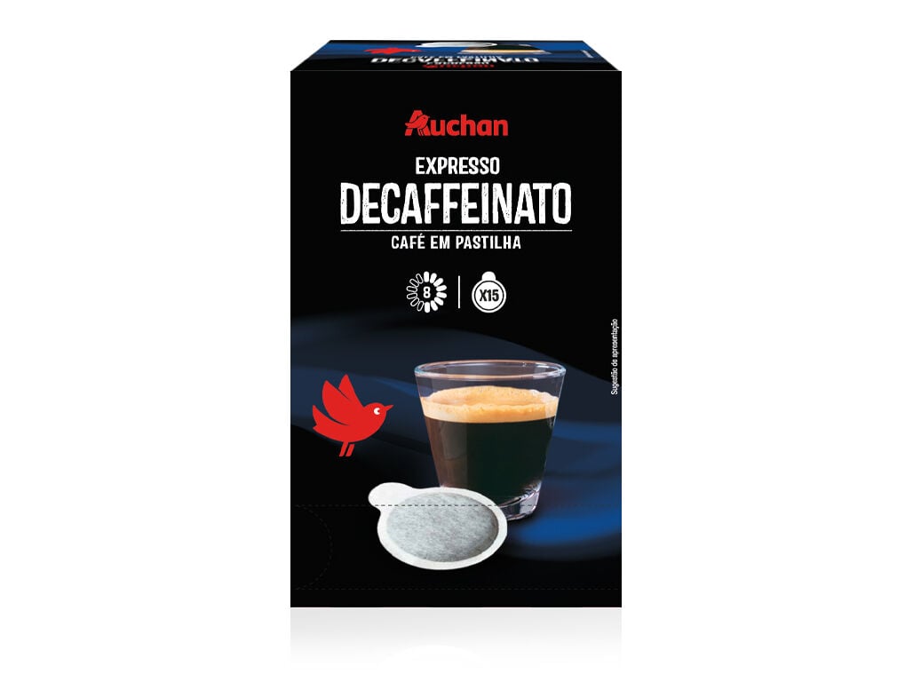 PASTILHAS AUCHAN CAF&Eacute; DESCAFEINADO INTENSIDADE 8 15UN image number 0