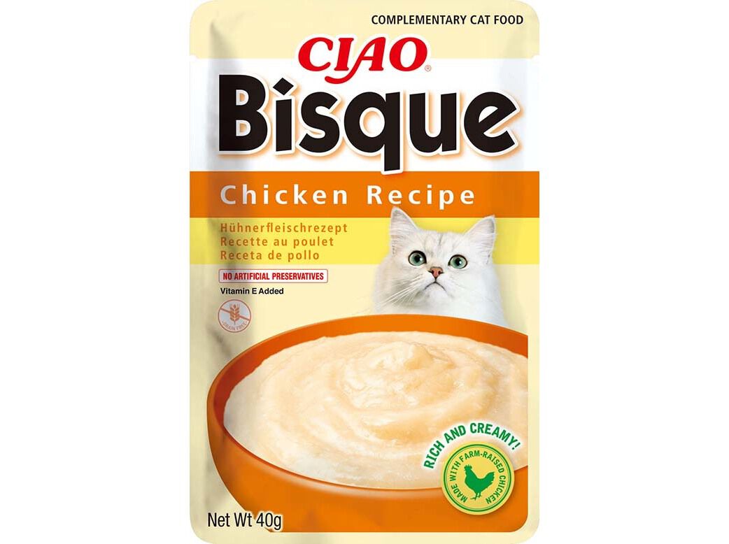 COMIDA H&Uacute;MIDA GATO CIAO BISQUE FRANGO 40G image number 0
