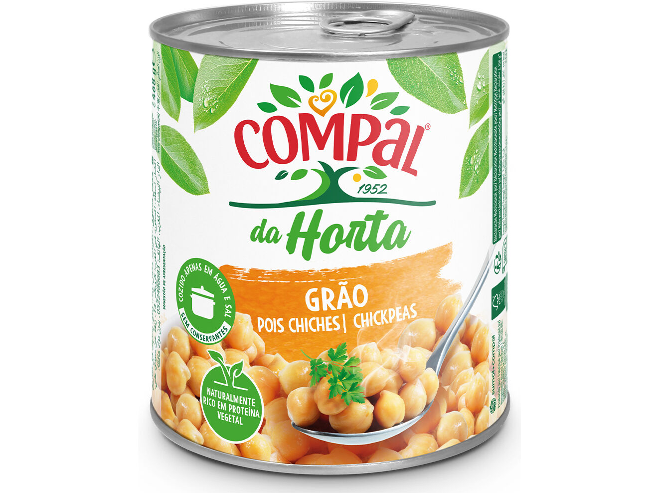 GR&Atilde;O COMPAL DA HORTA COZIDO 845G image number 0