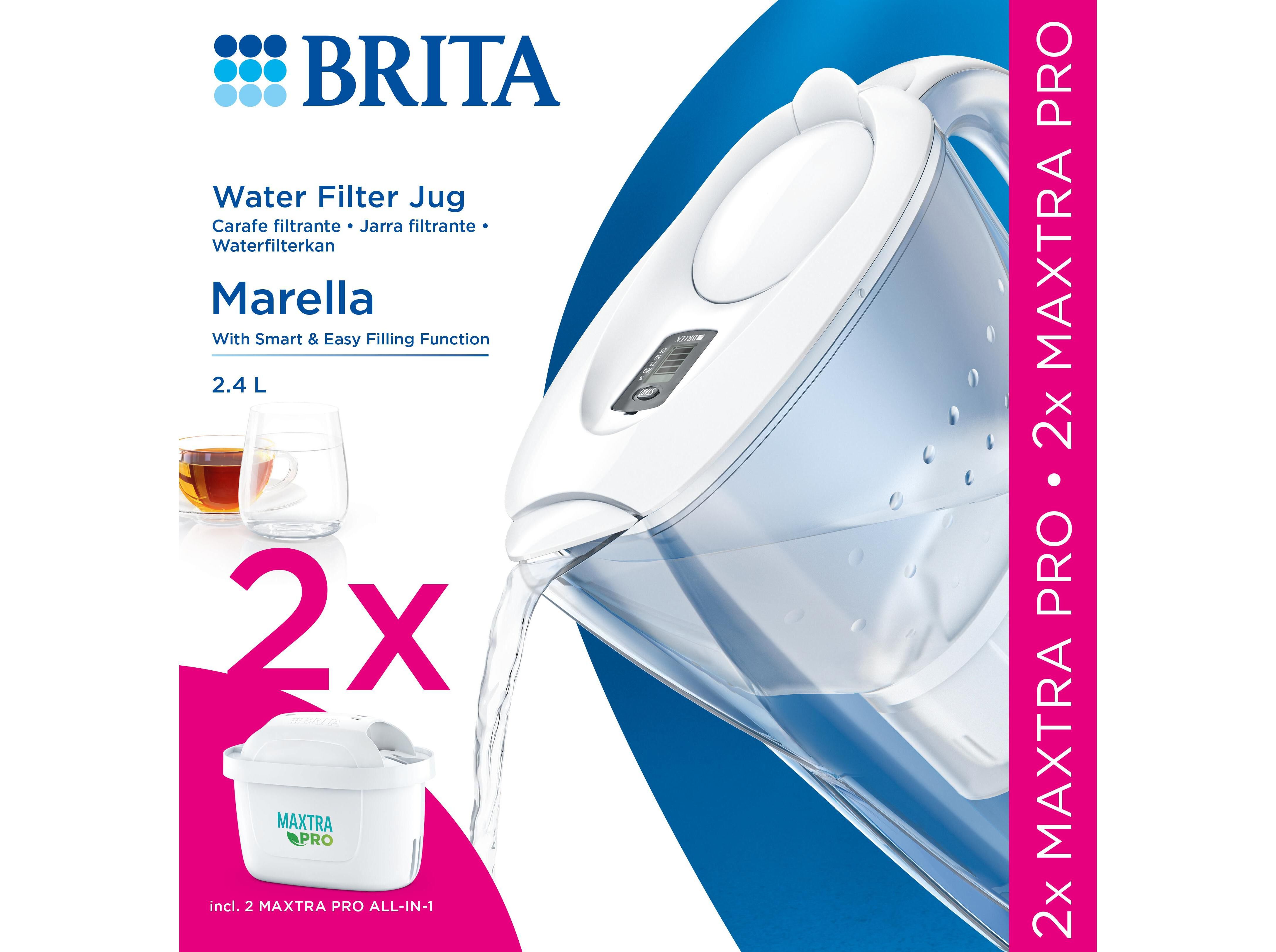 JARRO MARELLA COM 2 FILTROS BRITA MAXTRA PRO BRANCO 2.4 L