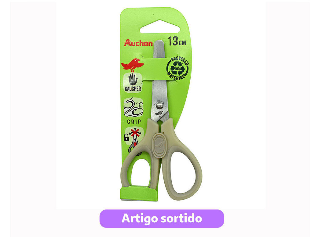 TESOURA PARA ESQUERDINOS AUCHAN 13CM CORES SORTIDAS image number 2