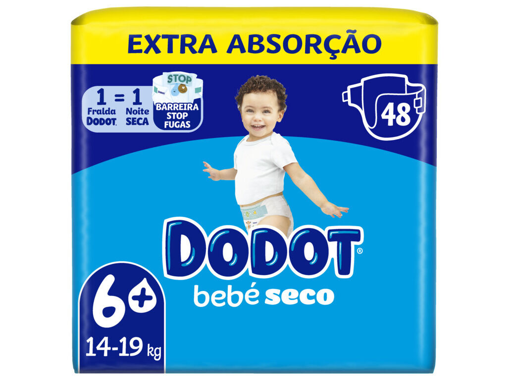 FRALDAS DODOT BEB&Eacute;-SECO EXTRA T6+ 14-20KG 48UN