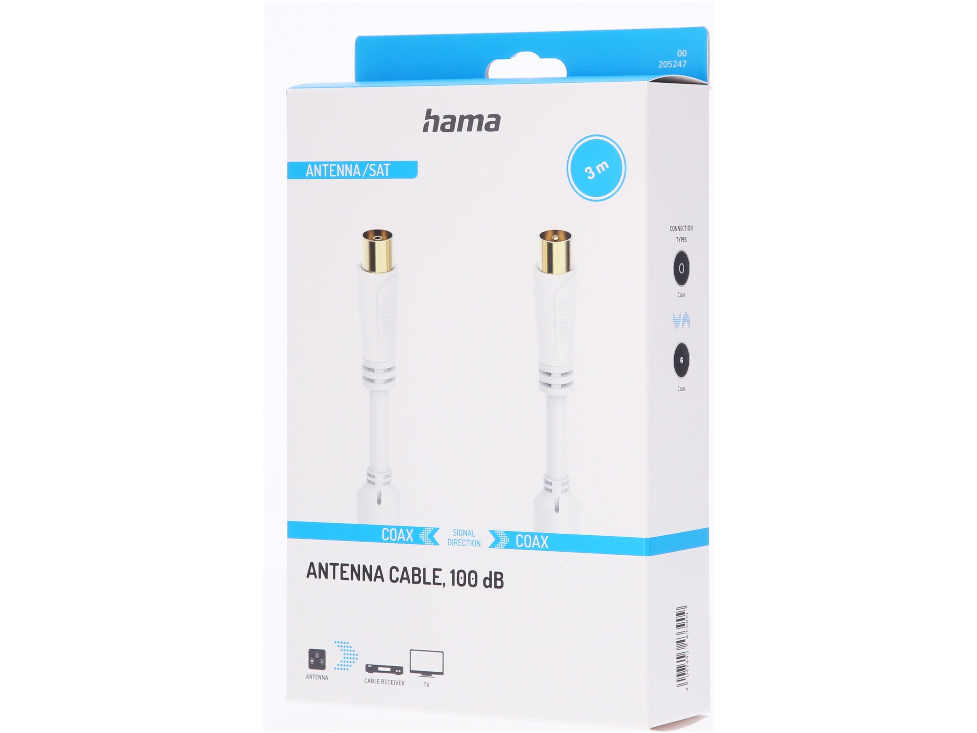CABO ANTENA HAMA 00205247 M/F 100BD 3MT image number 0