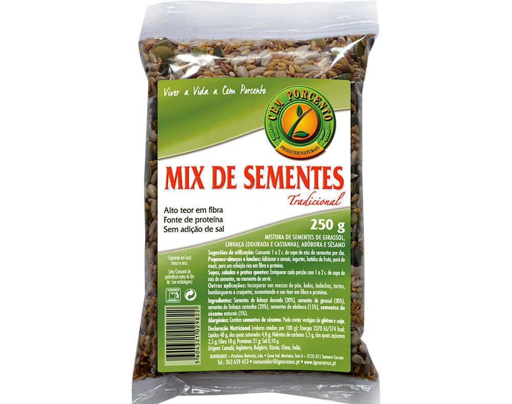 SEMENTES COM PORCENTO MISTURA PARA SALADAS 250G
